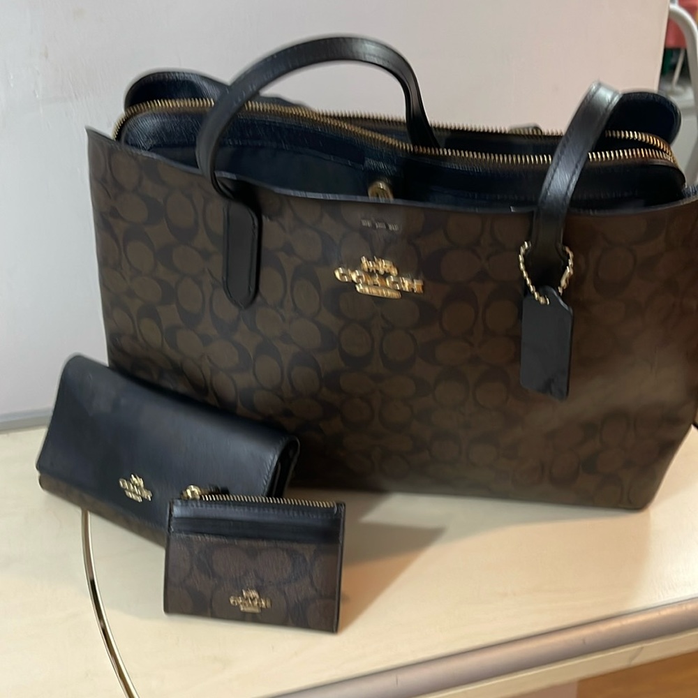 Coach Business bag F79987 with wallet and skinny mini